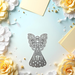 Winged Angel Die Cut for Card Making, Scrapbooking Die-Cuts, Ornament Metal Cutt