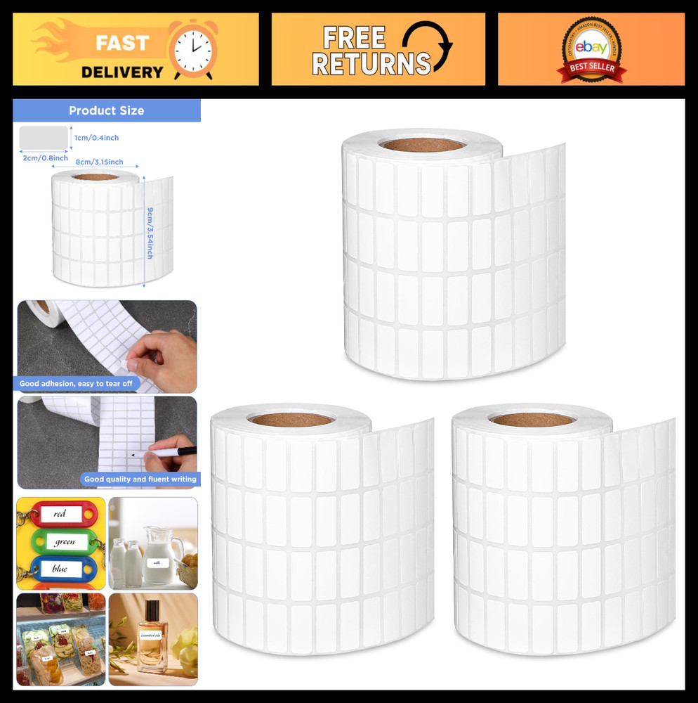 30000 Pcs Diamond Art Stickers – Self-Adhesive Writable Labels for DIY Projects,