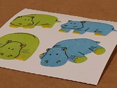 Vintage 80’s Great Seven 7 FUZZY Hippos Hippopotamus Sticker Mod