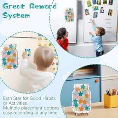 Magnetic Star Reward Jar for Kids Classroom Chore Chart, Home Rewards