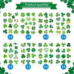 OTAITY 309 PCS St. Patrick’s Day Stickers – 24 Sheets Lucky Shamrock Green Vi…