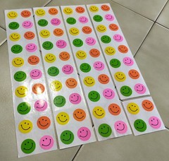 Lot (20+ Mods) Vintage SANDYLION Bright Color Smiley Faces, Expressions Stickers