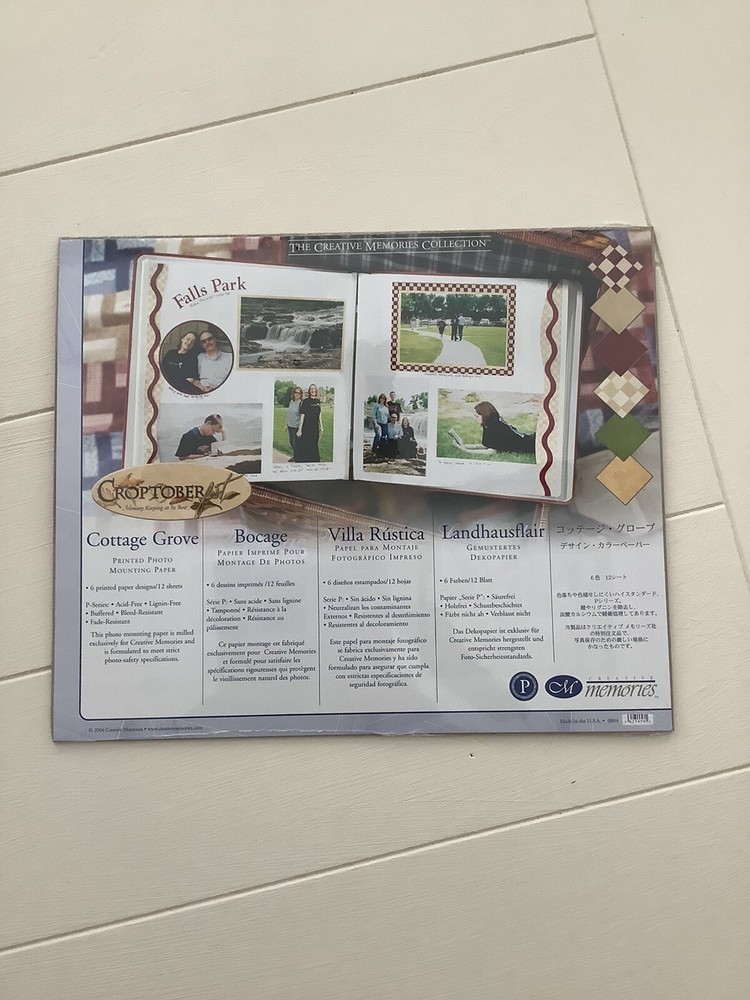 Creative Memories Croptober Fest Photo Mounting Paper 6 colors/12 sheets NEW