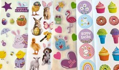 399 Sticker SCRATCH N SNIFF STINKY STICKERS SCENTED FUN CUTE EASTER THEMES