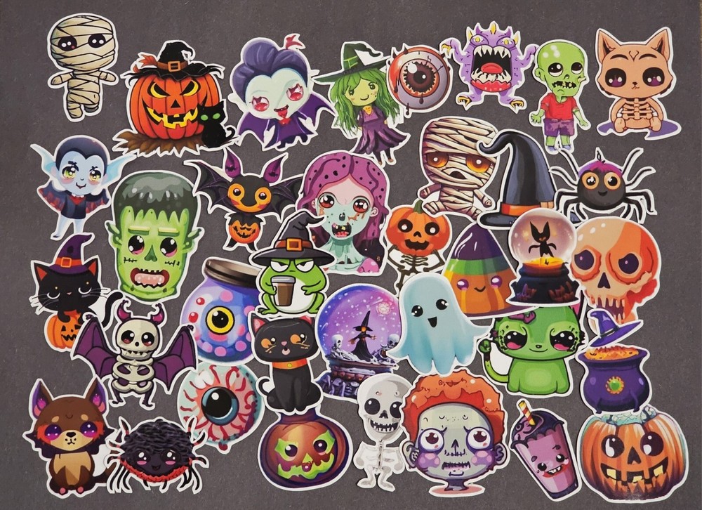Spooky Halloween Sticker Pack – 36 Stickers