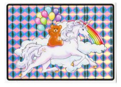Miss Midie Prism Rainbow Unicorn Teddy Bear Balloons Vending Sticker My Artwork