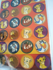 The Lion King Stickers Kids Disney Round Kiara Rafiki Simba 4 Sheets 96 count 3+