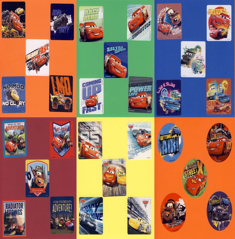 30 Disney Cars Assorted Large Stickers – Party Favors – Lightning McQueen