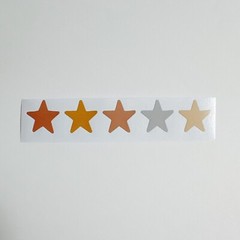 STAR Sticker 5pc a row Dusty Colors 15mm New From Japan with tracking