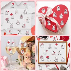 DSjuedui Romantic Ghost Roll Stickers – 1000Pcs Red Pink Flowers Colorful