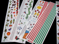 Lot Stickers, Dirt bikes, Lines in multiple colors, Baseball, Track&Field