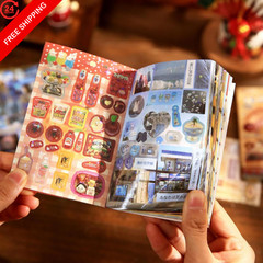 Japanese Kawaii Sticker Book 2 Pack, Die-Cut Cute Food & Manga Style A+b