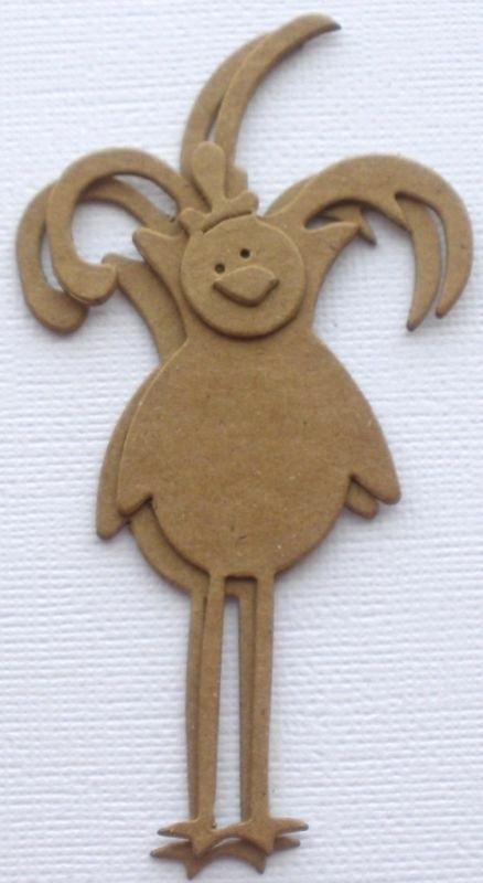 {4} ROOSTER Farm Animal Chicken – Chipboard Die Cuts – 4″ Tall / Separate Pieces