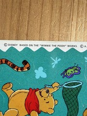Vintage Hallmark Disney Winnie The Pooh Piglet Tigger Eeyore Stickers One Sheet