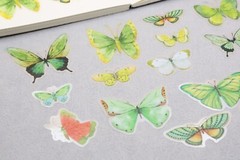 Butterfly sticker | butterflies nature green insect themed PET plastic