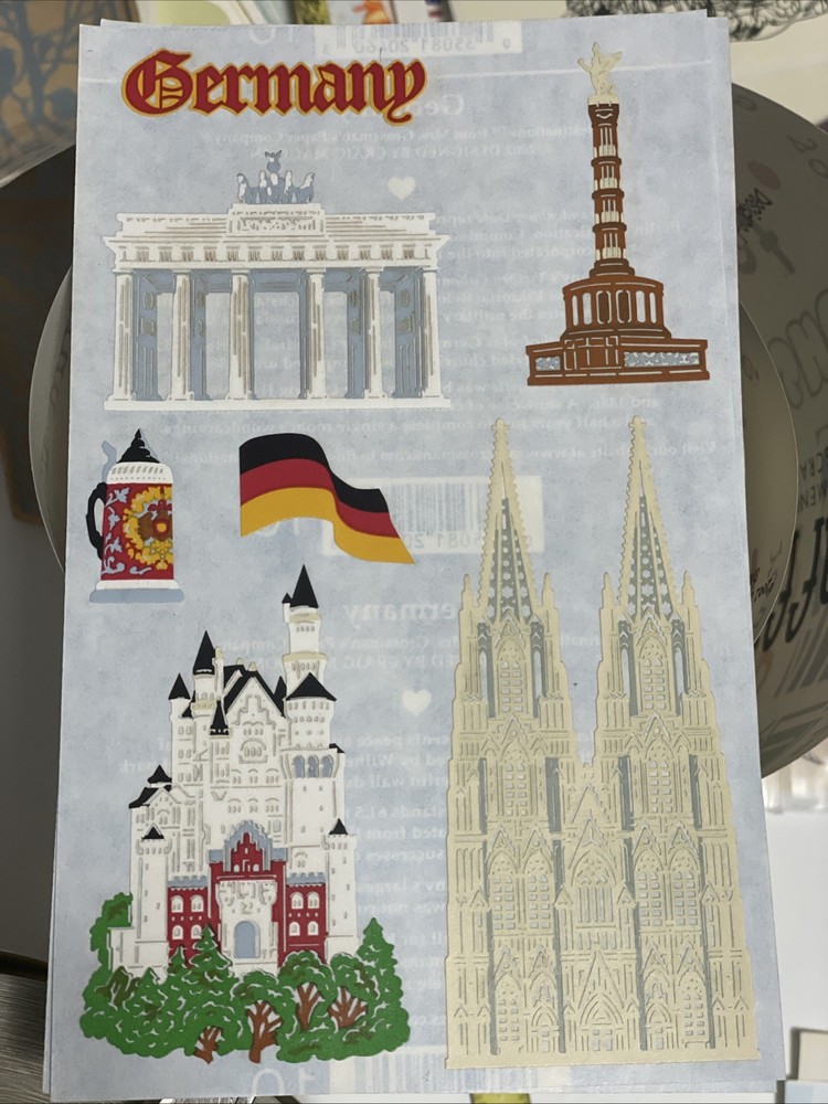 1 Sheet Mrs Grossmans Germany Stickers Travel Vacation Deutschland Castle Beer