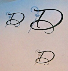 BELLISIMO ~ ABC CLASSIC Script Monogram Letters Decal Sticker ~U choose USA