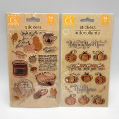⭐️ (2pk) Crafter’s Square Fall Harvest Scrapbook Sticker Lot