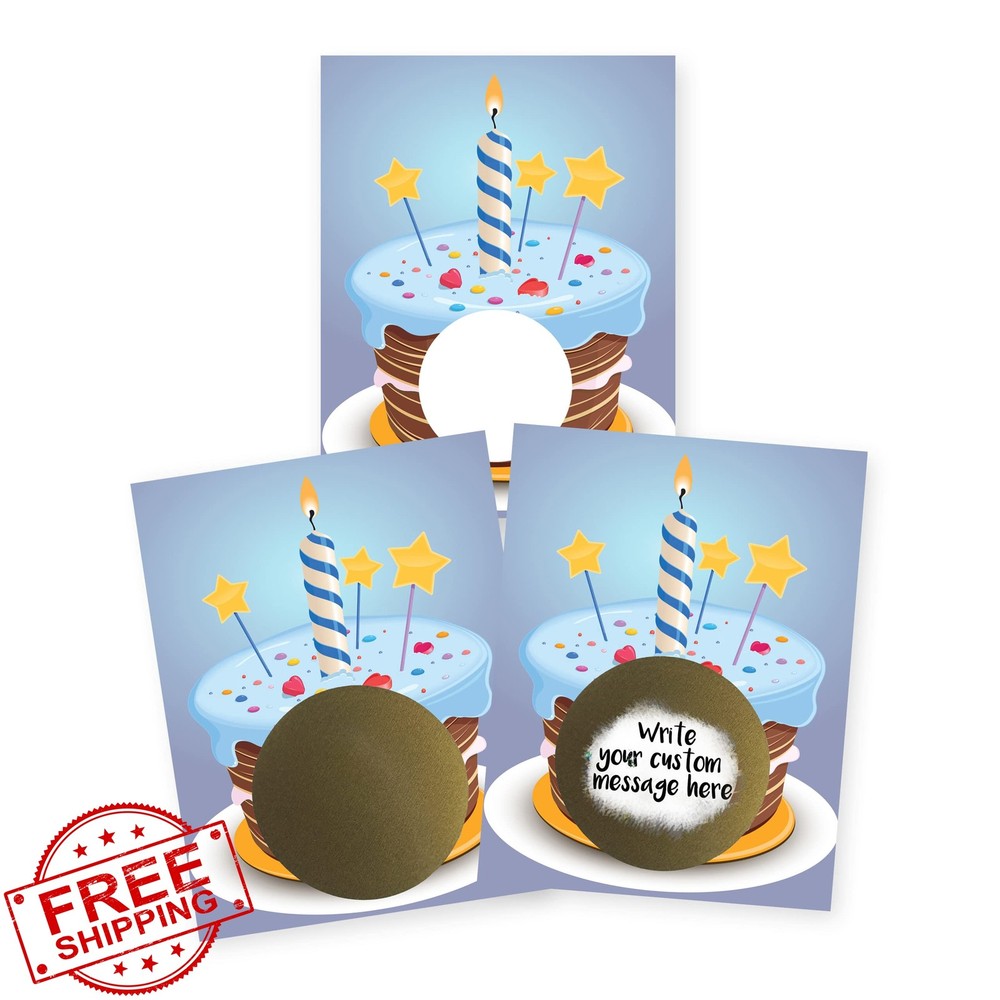 My Scratch Offs Scratch Notes Blue Birthday Cake 20 Pack