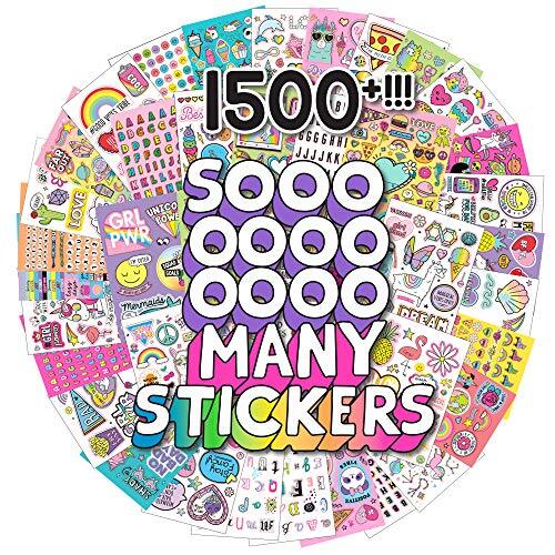 1500+ Stickers Kawaii Y2K Sticker Book with Positivity Quotes Sweet Treats Un…