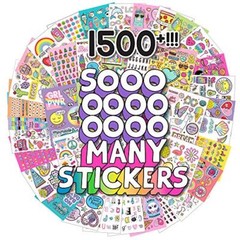 1500+ Stickers Kawaii Y2K Sticker Book with Positivity Quotes Sweet Treats Un…