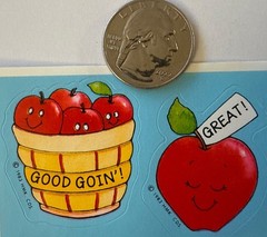 LOOKIN’ GOOD APPLE Stickers (13pc)Hallmark•Vintage 1983 •Reward•Card Making•
