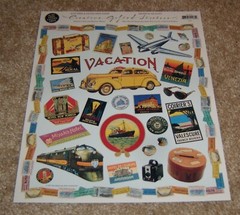 The Gifted Line ~ John Grossman 8×10 Sticker Sheet ~ Vintage Vacation/Travel