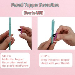 100-PCS Cute Pencil Toppers, Charms, Kids, Classroom Prizes, Rewards, School