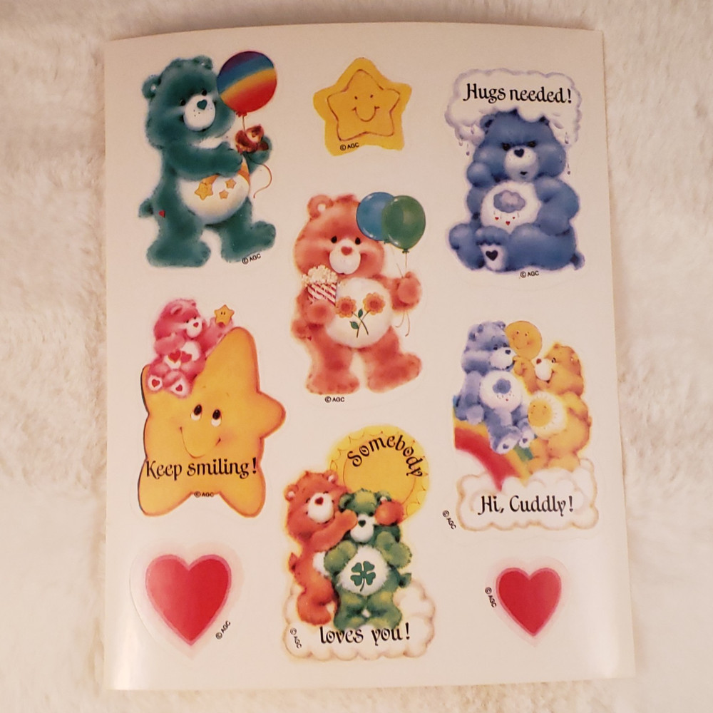 Vintage 80s Care Bears Stickers American Greetings – Excellent Condition