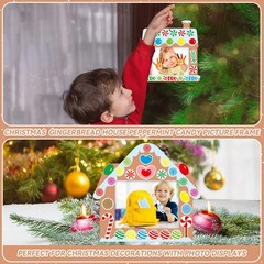 Qyeahkj 36 Packs Christmas Picture Frame Craft Kits for Kids, DIY Christmas C…