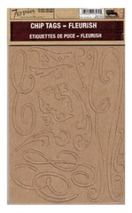 7 Gypsies, Chipboard Tags, Chipboard Embellishments, Flourish, Accents Chipboard