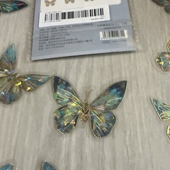 Blue Butterfly Butterflies 🦋 Holo Sticker Pack New Stickers Stained Glass Style