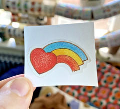 Vintage 80s Sticker Lot: Restored Valentine’s Day Heart Candy Stickers (READ)