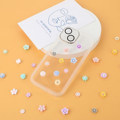 300PCS Flower Resin Charms Mini Cabochons 14 cm x 20 x 1.5 cm, Mixed color