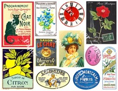 French Sticker, Paris Set, Deluxe Victorian Travel Theme Label, France, 3 Sheets