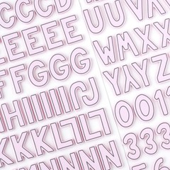 Pebbles COOL GIRL ALPHABET (2) SHEETS FOAM & CARDSTOCK THICKERS scrapbook
