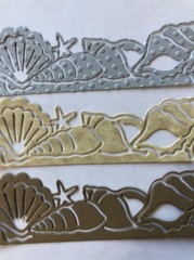 SEASHELL BORDER Die-Cuts (3pc)Approx.5.5″x 1.5″ Ocean•Sea•Sand•Tropical•Vacation