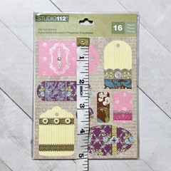 Studio 112 Patterned Tags Stickers Flat Scrapbook Card Embellishments