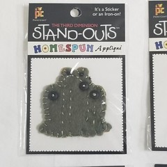 NEW Lot 7 Stand Outs Sticker Applique Iron On Animals Fish Frog Turtle Pig -C