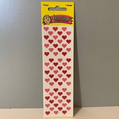 Vintage Sandylion Fuzzy Heart Stickers