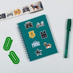 500 Pcs Police Stickers Roll Law Enforcement Themed