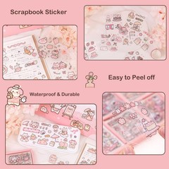 Vinyl Stickers 200PCS Waterproof Cute Cartoon Sticker Set