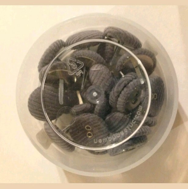 Stampin’ Up! Corduroy Buttons Stamping Up 24 pcs Basic Gray RETIRED HARD TO FIND