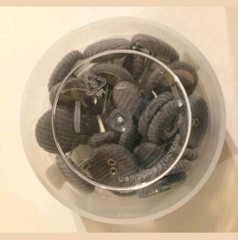 Stampin’ Up! Corduroy Buttons Stamping Up 24 pcs Basic Gray RETIRED HARD TO FIND
