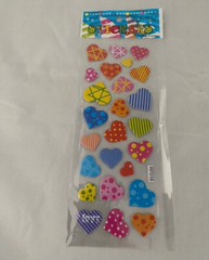 7 Different Sheets 3D Puffy Hearts and Stars Stickers Bulk Stickers for Kids