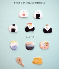 Mind Wave Japanese Food Washi Stickers / Pack of 50 / Onigiri