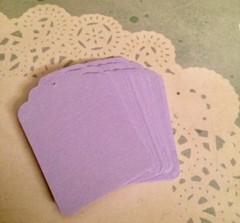21 Hand Punched Lilac Gift Tags, Scrapbook, Crafts, etc.