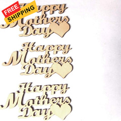 BinaryABC Happy Mother’s Day Crafts Wooden approx. 9.5cm x 6.5cm x 0.25cm