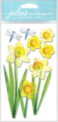 Daffodils, flowers, 3D scrapbook sticker Jolees SPJV010