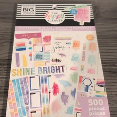 The Happy Planner Multicolor Planner Stickers Watercolor Goals 500 Pieces